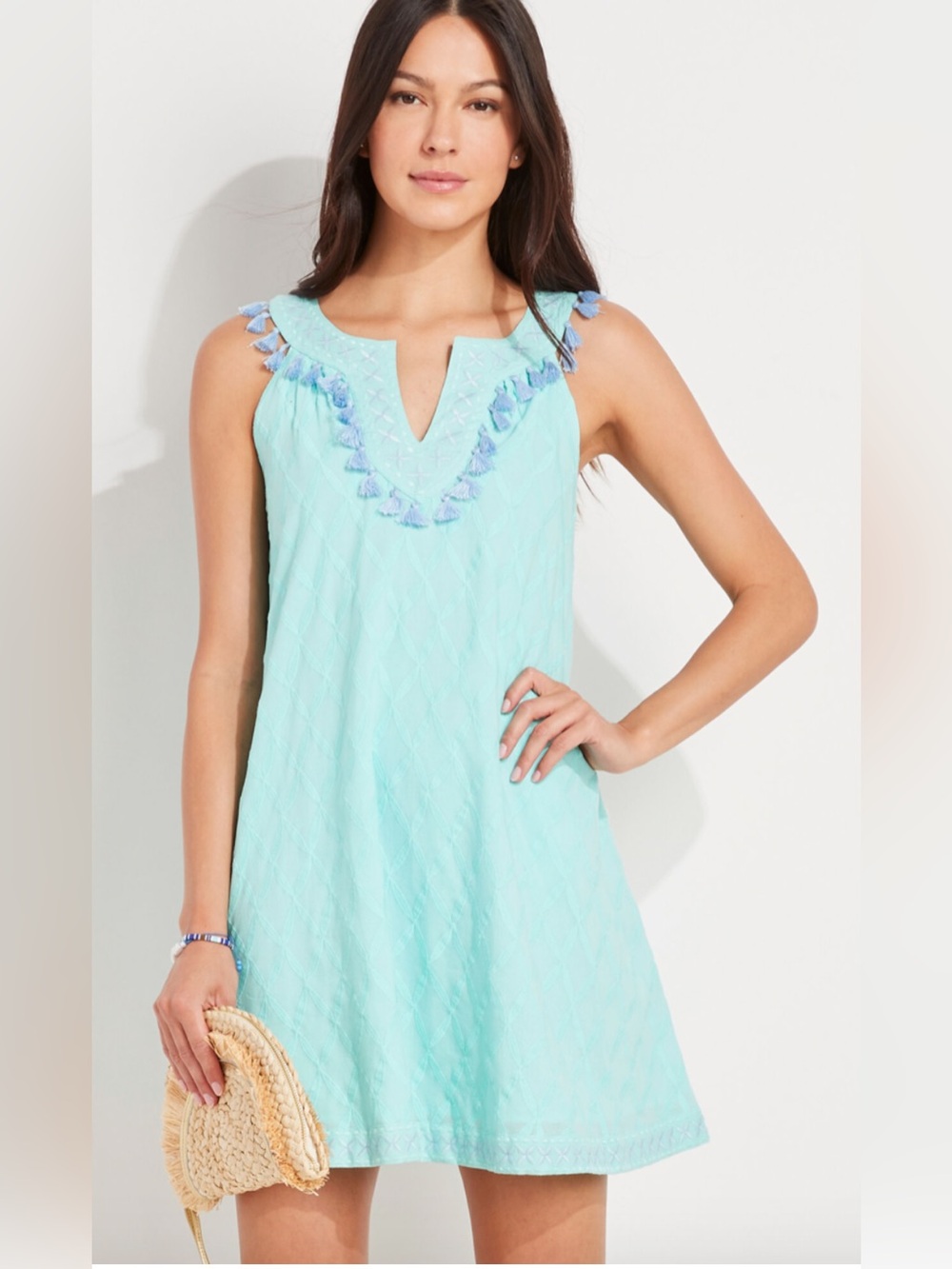 Vineyard Vines Coastal Blue CottonTassel Dress -L